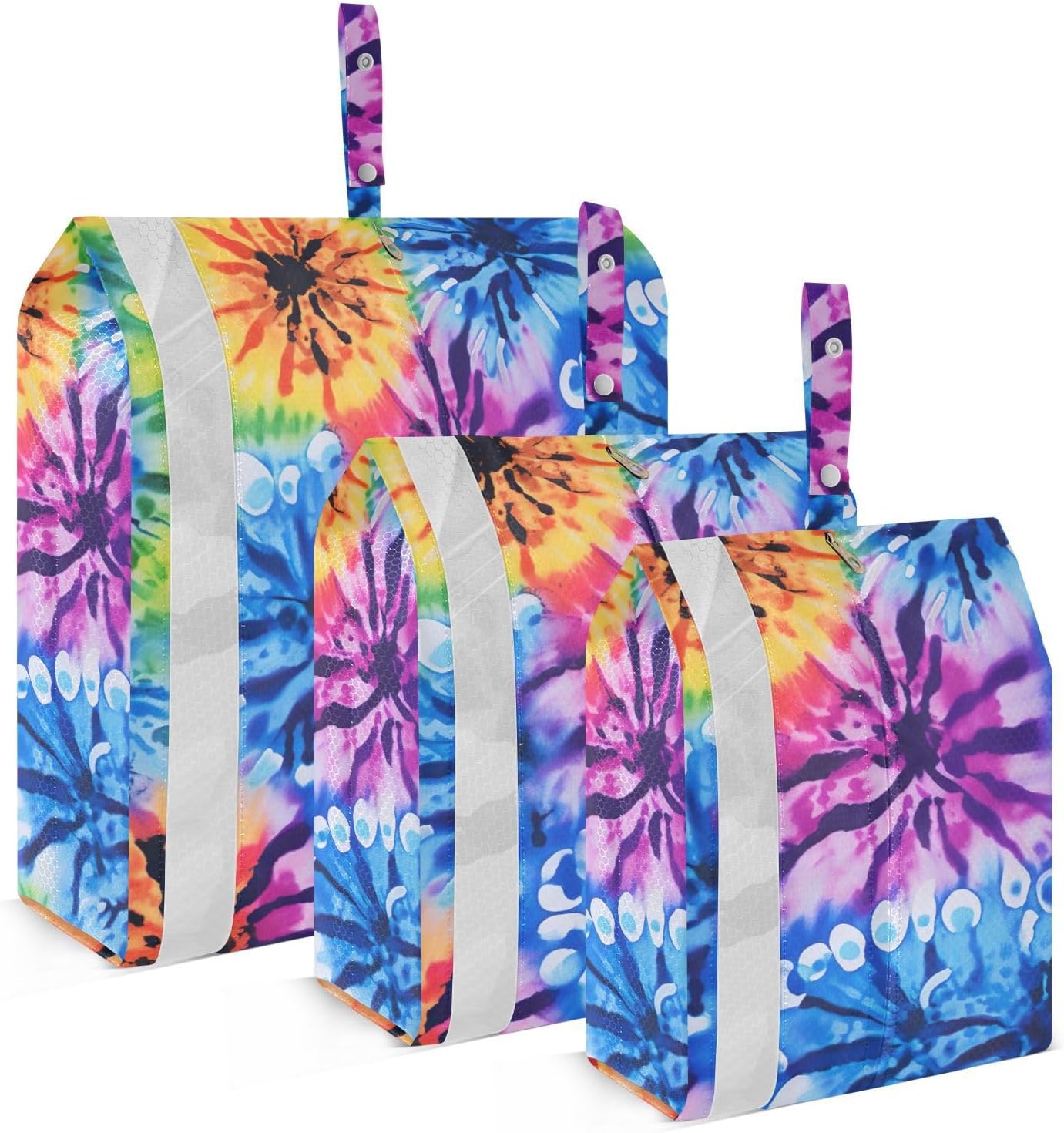Travel Packing Organizers Rainbow Tie Dye Packing Cubes 3PC Set for Travel Accessories Luggage 202a3342