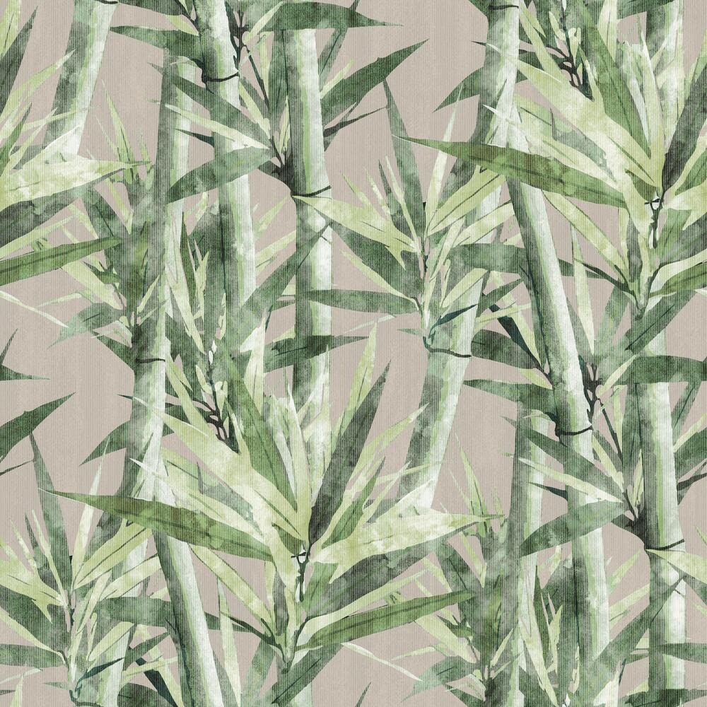 RoomMates RMK11367RL Beige Lucky Bamboo Peel and Stick Wallpaper, Large Sample