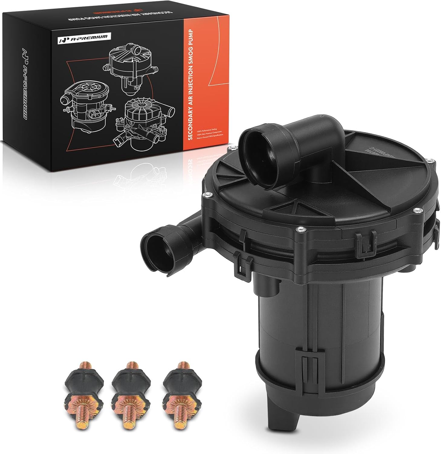 A-Premium Secondary Air Injection Smog Pump Compatible with Volkswagen Jetta 1999-2005, Passat 1998-1999, Golf 1999-2006, Beetle 1998-2001, Cabrio & Audi A4 1997-1999, A6, TT, A4 A6 TT Quattro, S6