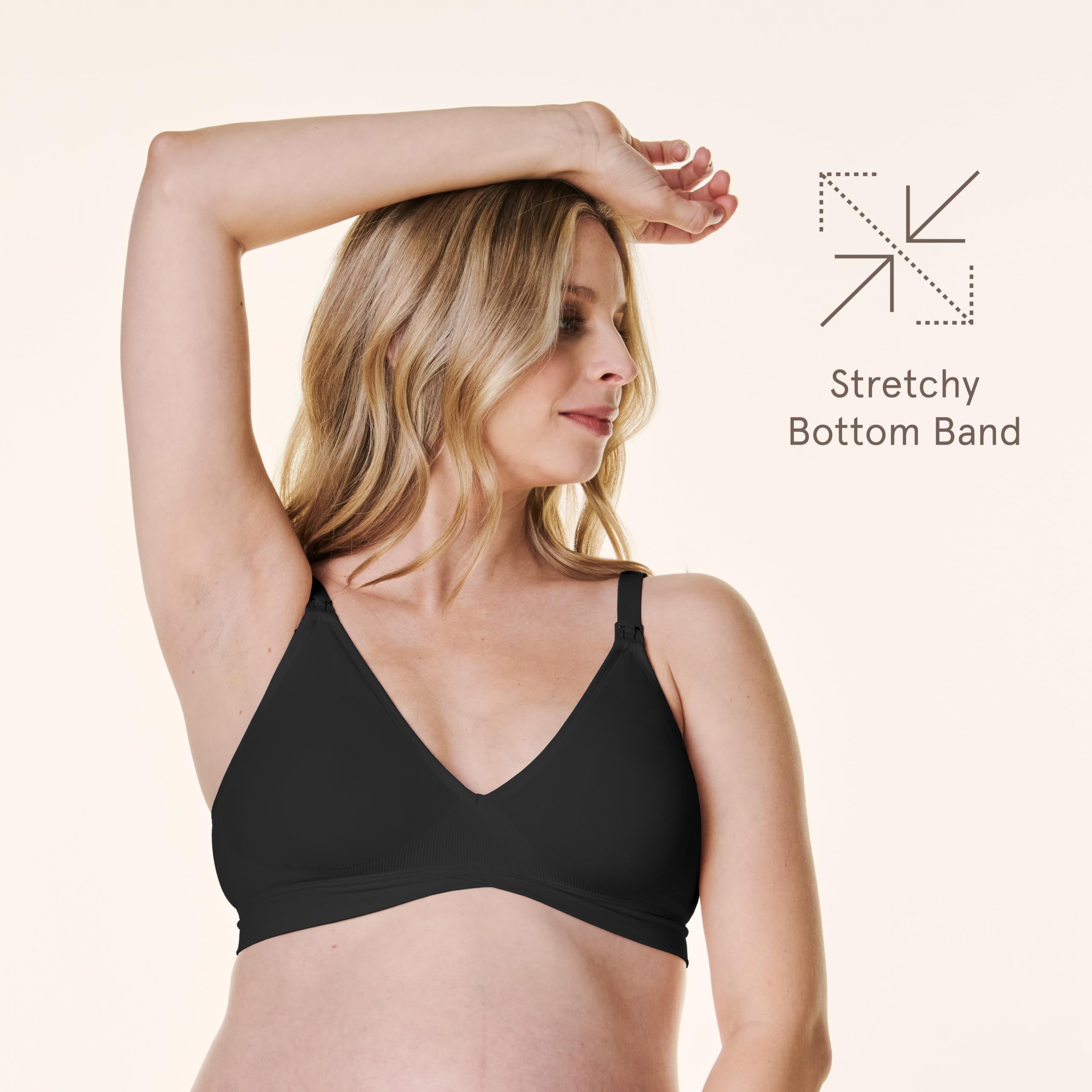 Bravado Designs Reggiseno per allattamento al seno Comfort Reggiseno senza fili con scollo a V Reggiseno premaman