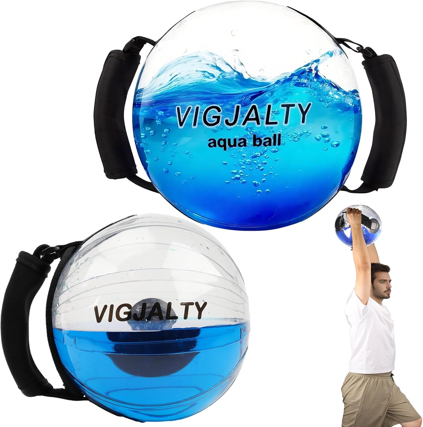 8Inch & 12Inch Large Aqua Ball Set | Dynamic Water Resistance for Full Body Engagement | Superior Sandbag Alternative for Strength Training & Robust Workouts