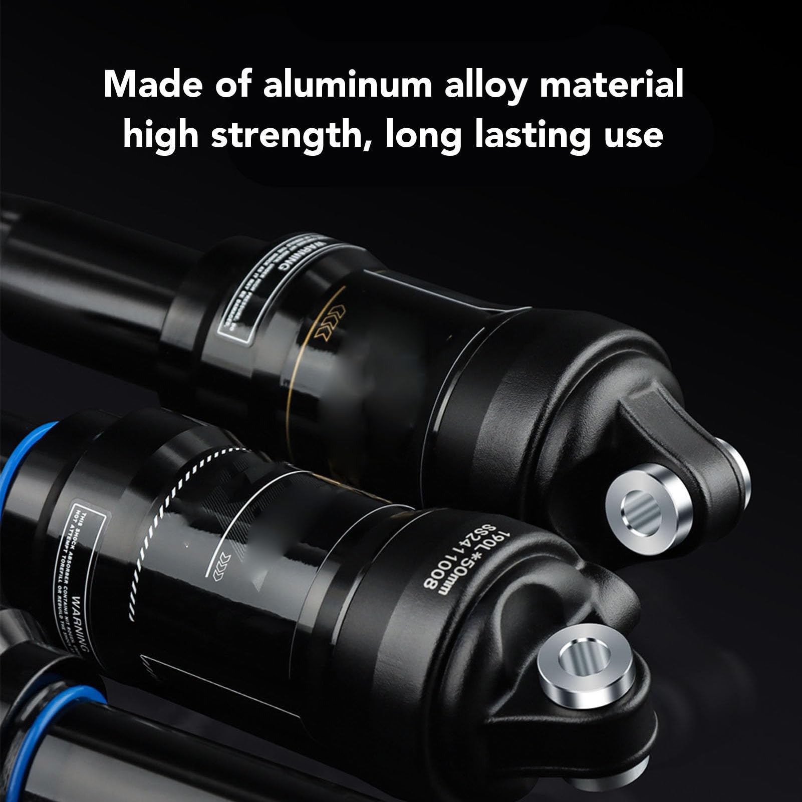 Powietrzny Amortyzator Tylny Roweru Górskiego Downhill Uniwersalny Stop Aluminium Zapewniający optymalną amortyzację na Nierównych Trasach 190 Mm (Złoto)