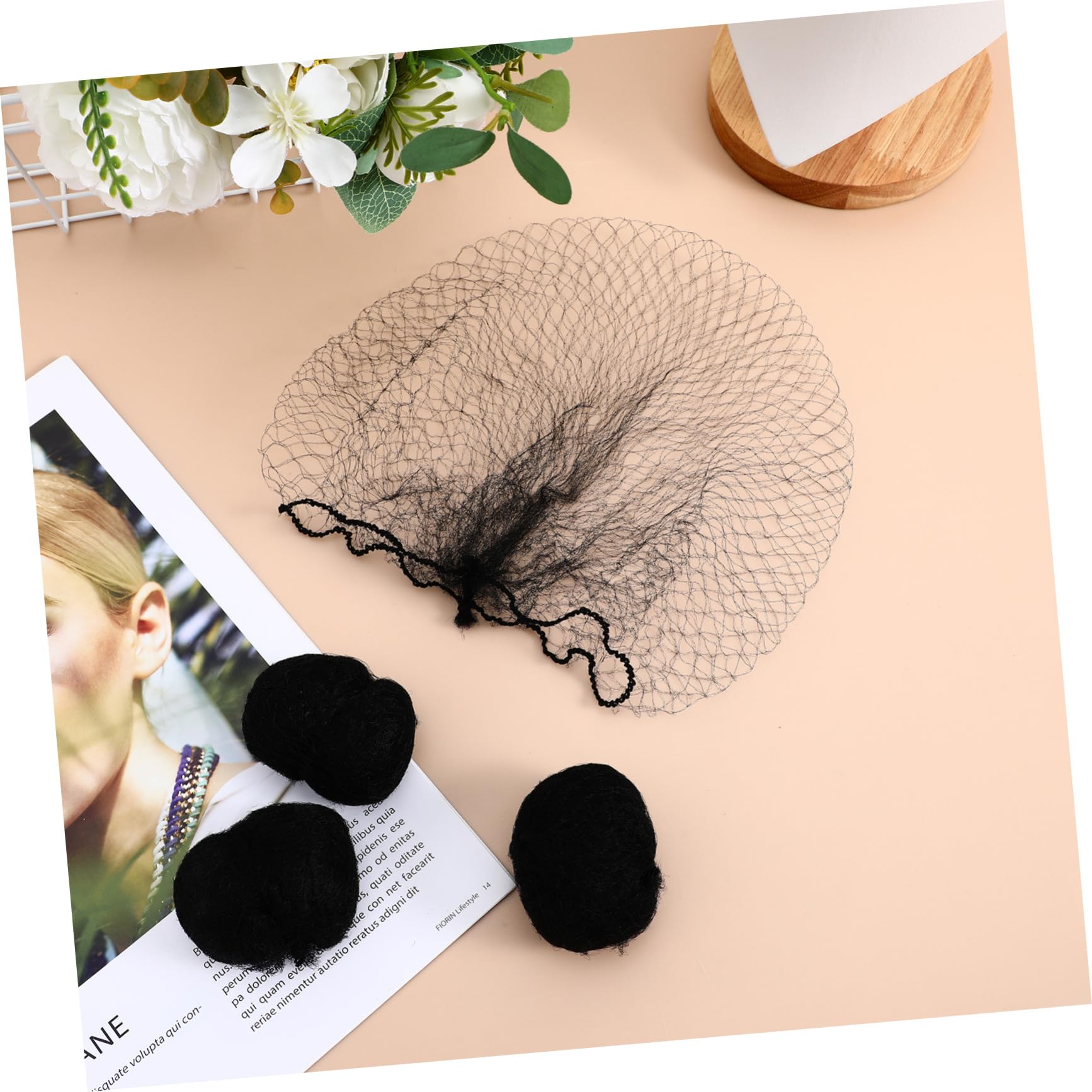 FRCOLOR Haarnetz Für Dutt Unsichtbar 500 Stk Schwarze Haarnetze Für Damen Mesh-haarnetz Mit Elastischem Rand Unsichtbare Elastische Mesh-perückennetze Haarwickel Zum Schlafen Weiß Herren Spiral- Suite