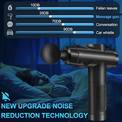 Pistolet De Massage, Pistolet Massage Pistolet Massage Musculaire Massage Gun 30 Vitesses Avec écran Lcd 10 Embouts Pour Dos épaules, Jambes, Muscles (noir) - 6