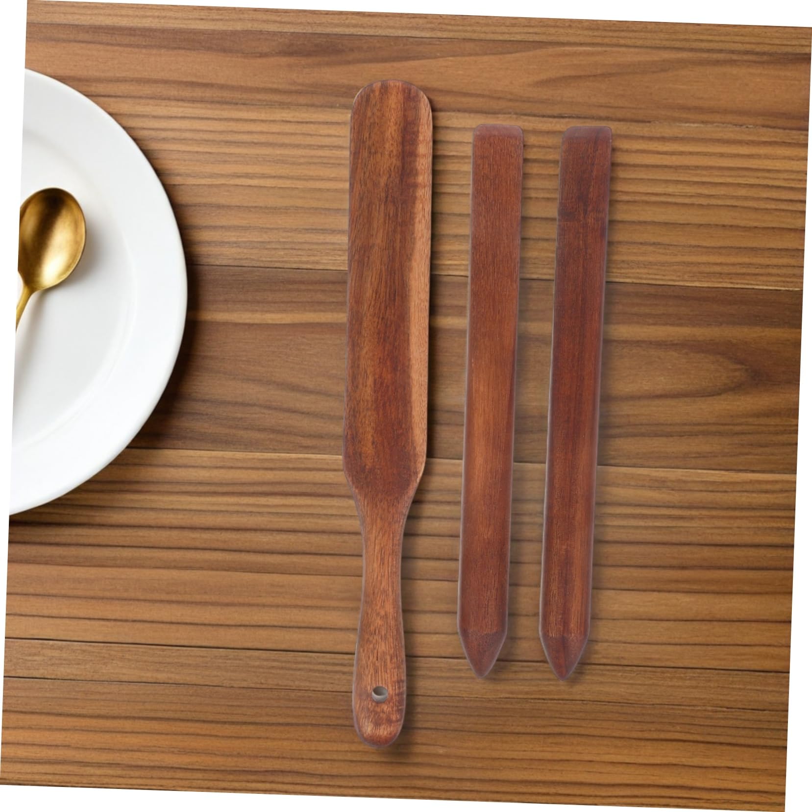 3piezas Varilla De Madera De Acacia Para Remover Masa Madre Herramienta De Cocina Para Hacer Pan Espátula De Madera Para Cocinar y Hornear Utensilio Para Masa