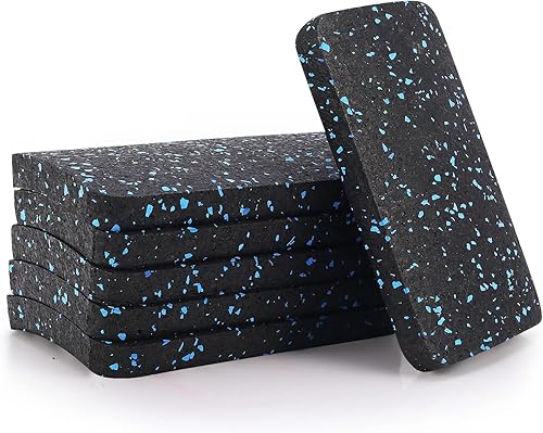 Almohadillas para equipo de ejercicio, 6 almohadillas de goma antideslizantes para amortiguación de vibraciones para bicicleta elíptica y giratoria,