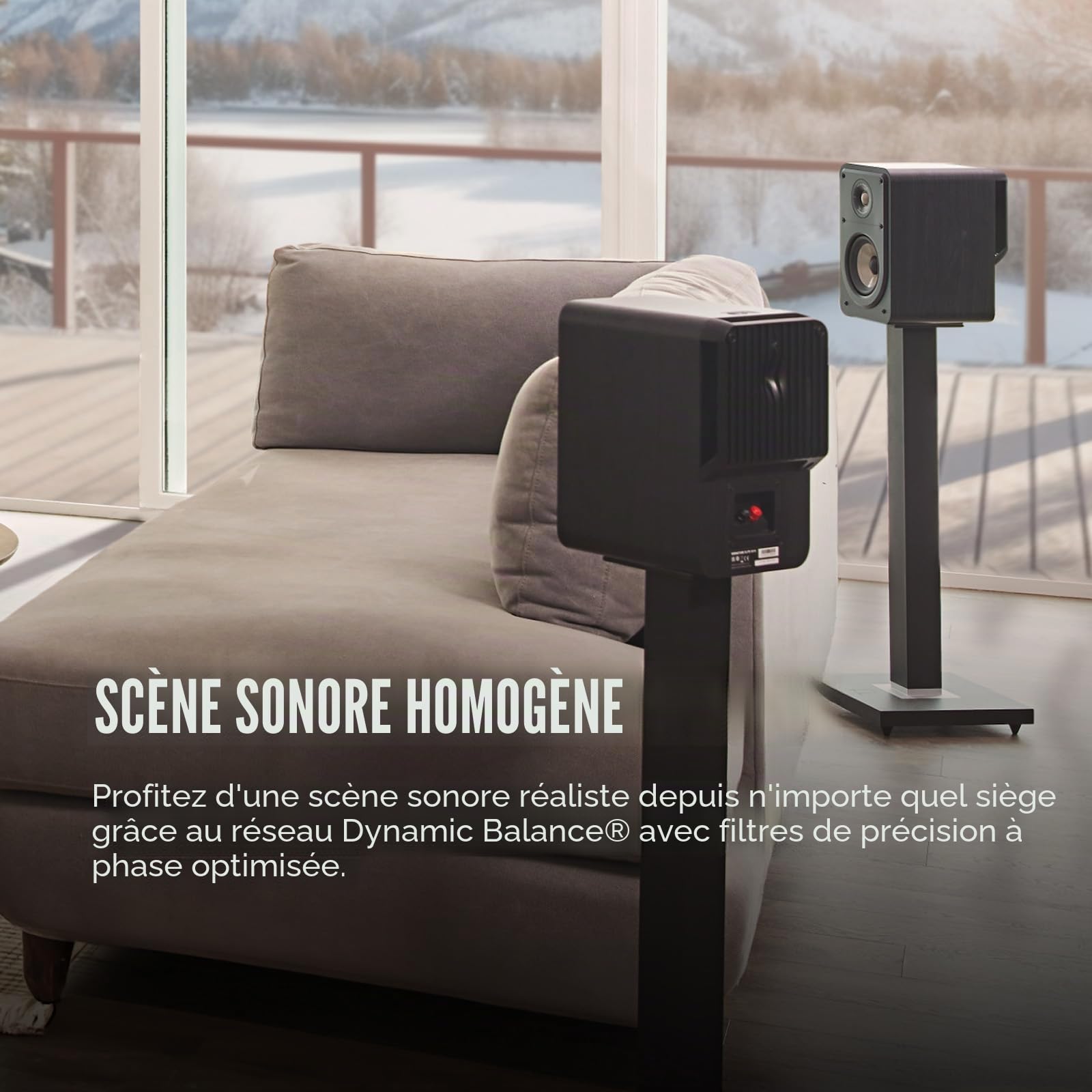 Polk Audio Signature Elite ES15 Enceintes Étagères Hi-Res, Compatibles Dolby Atmos/DTS:X (Paire) - Noires