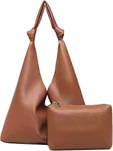 Amazon.com: Vegan Leather Hobo Purses set, Slouchy Shoulder