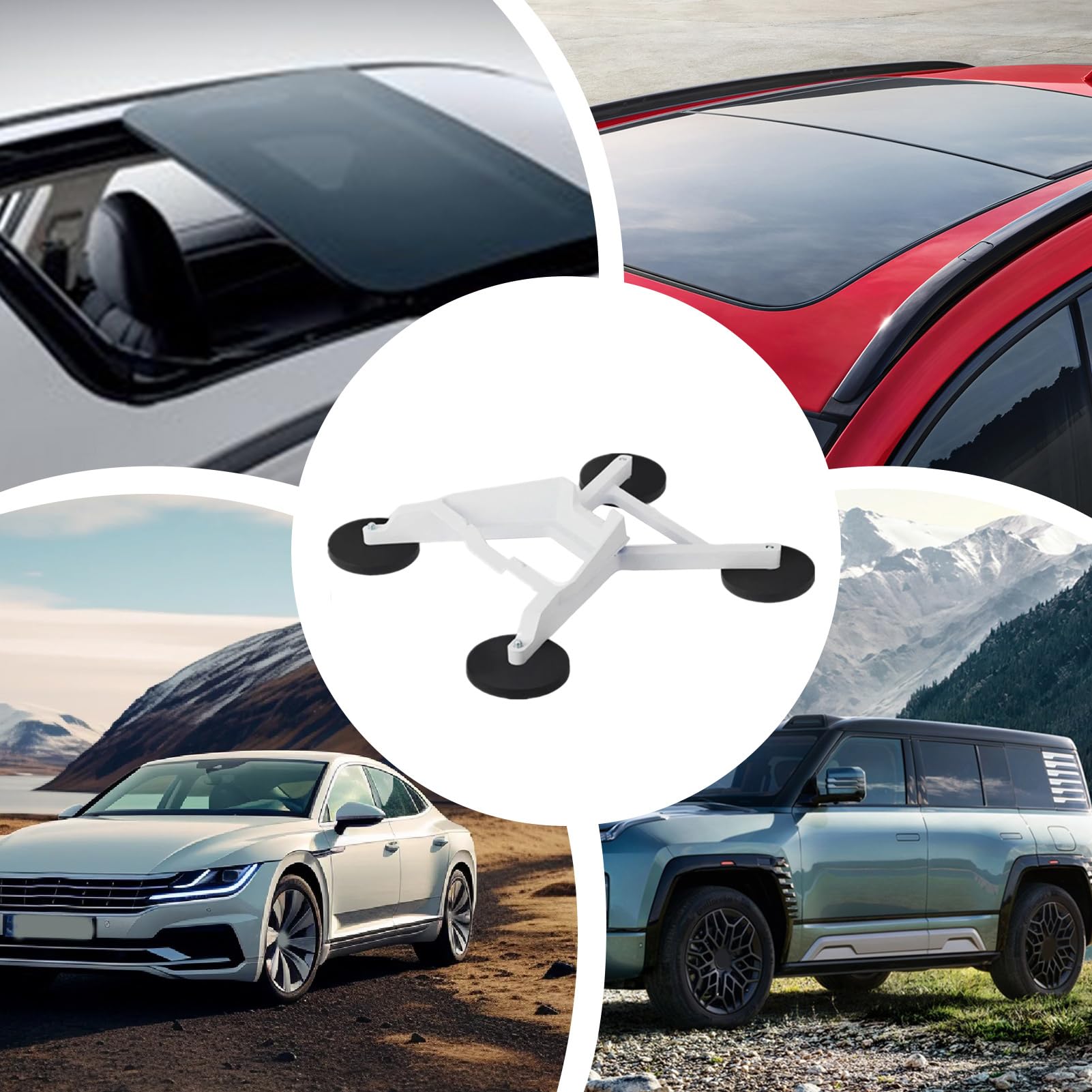 Soporte para Parabrisas Magnético Ajustable para Techo Solar | Soporte para GPS y Tabletas de Ventana de Coche para Portátil Vehículos Autocaravana Barcos Aviones SUV Viajes y Camping