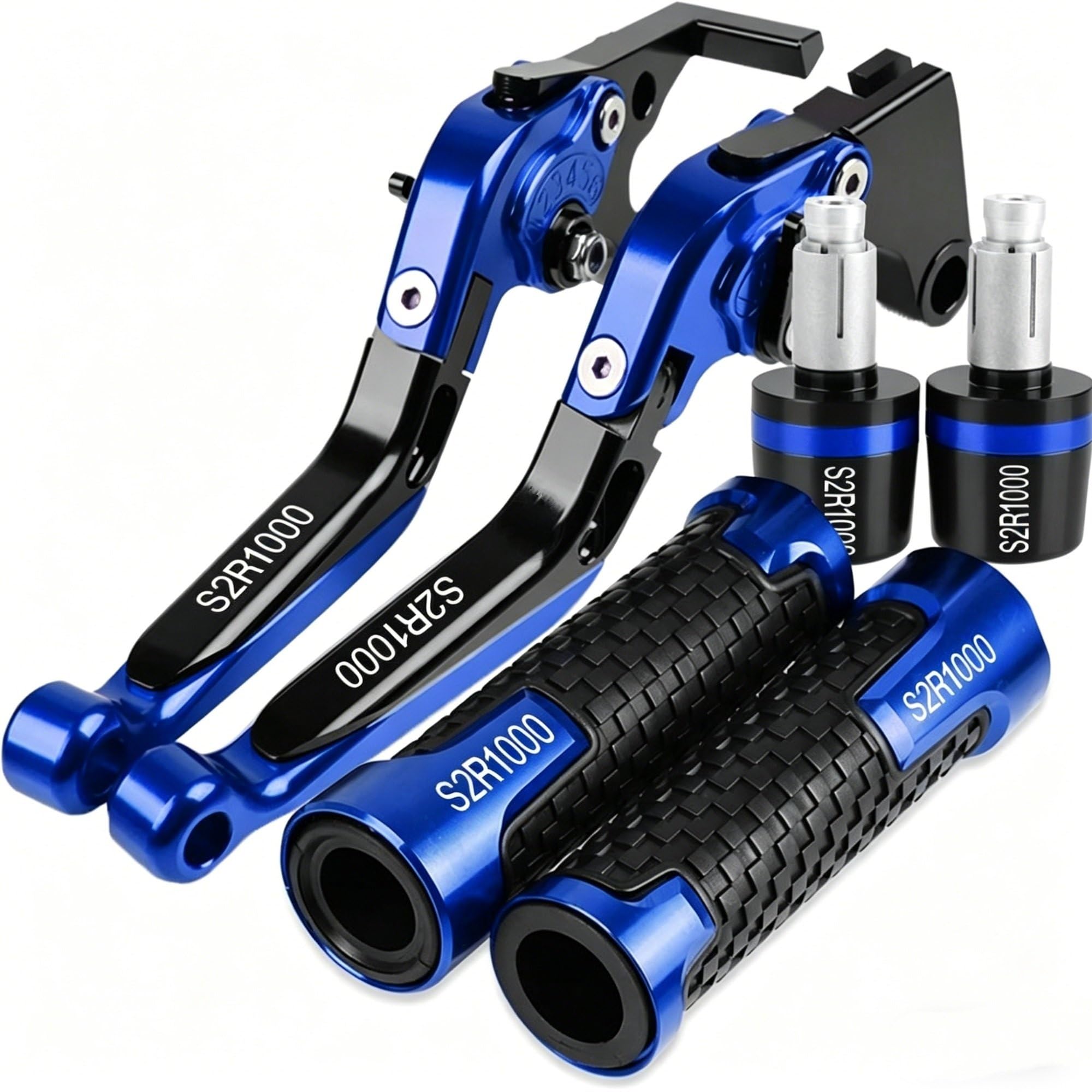 YHGGDN Handlebar Lever Motorcycle Brake Clutch Lever Set Handlebar Grips for Ducati S2R1000 S2R 1000 for Monster 2006 2007 2008 with Handle Bar End Motorbike Clutch Brake Handle Grips