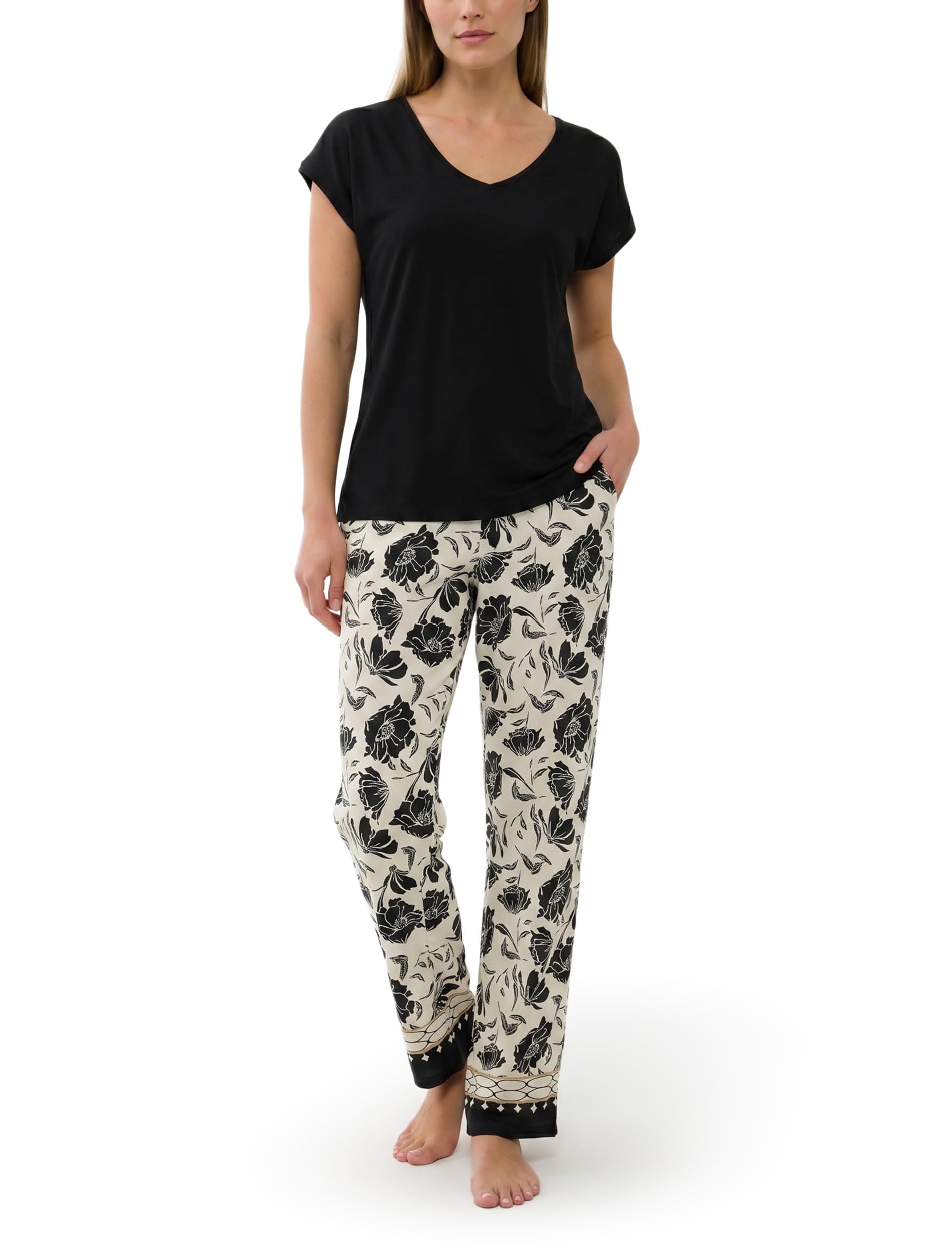 Vivisence Mujer Pijama Modal Y Algodon con Bolsillos Comodidad para Dormir