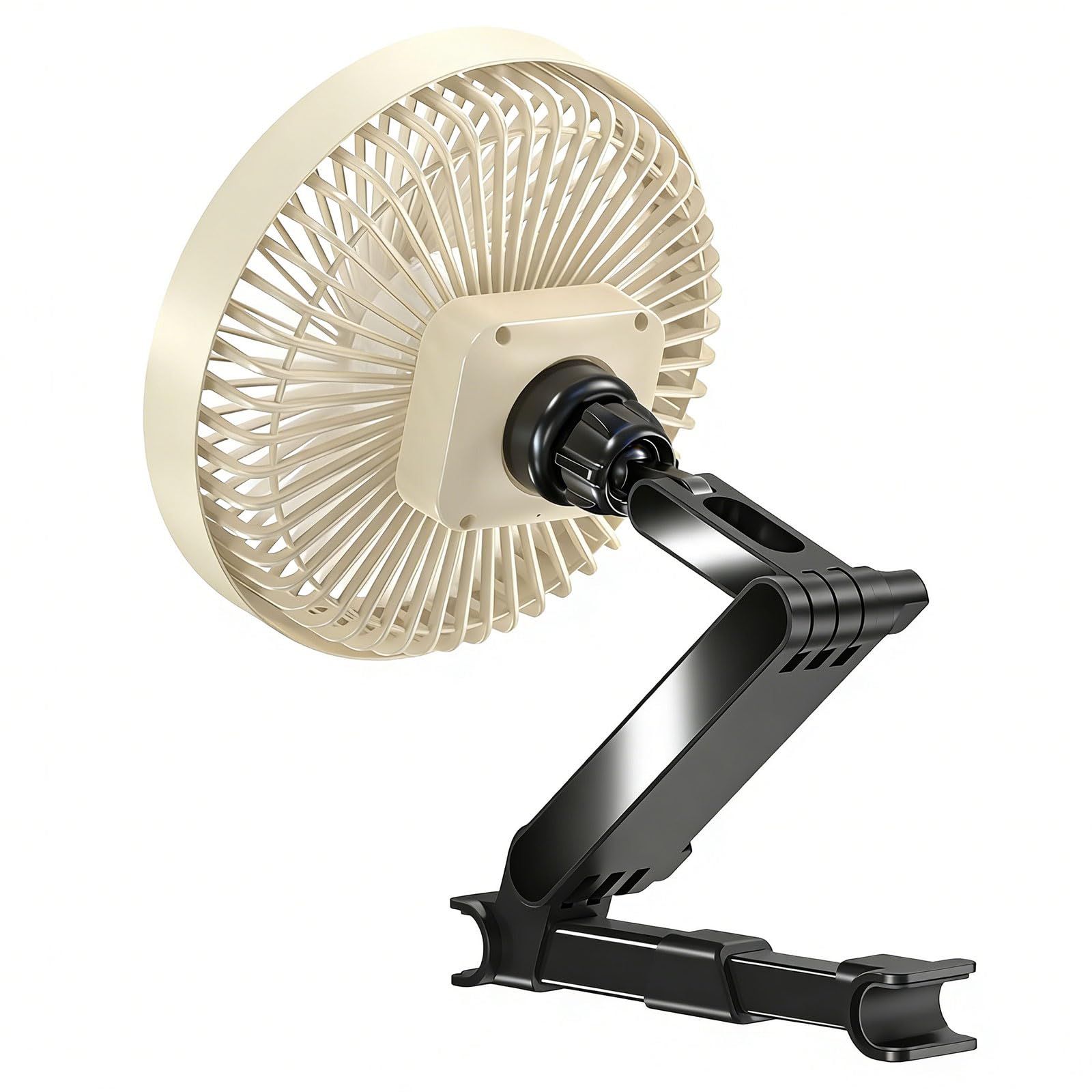 WGDYRP Adaptable 12V 24V Car Cooling Fan With 3000mAh Battery And Adjustable Rotation Bracket For Vehicles