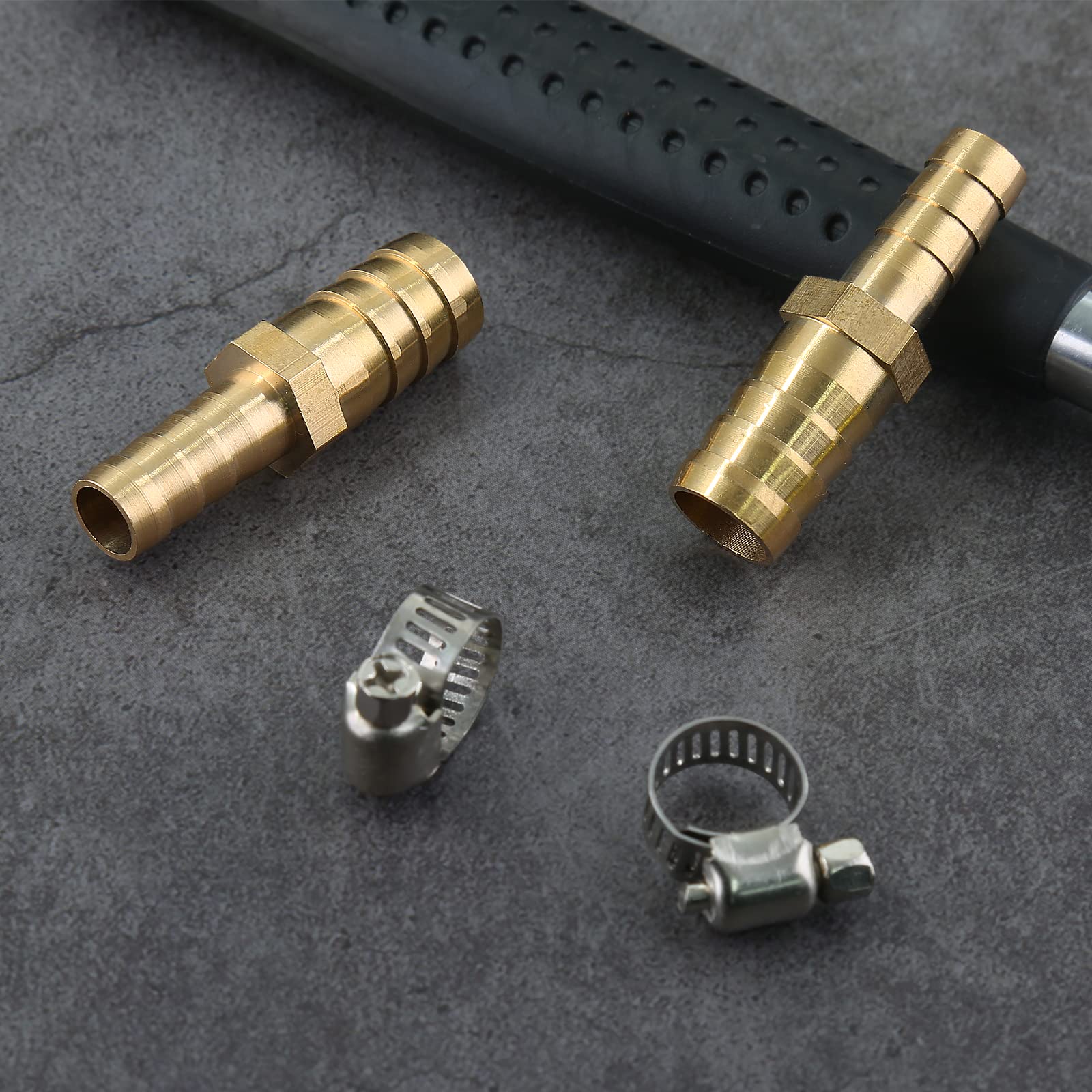 Quickun Riduttore per tubo flessibile in ottone da 1 a 3/4 Riduttore a spinato Riduttore Riduttore Riduttore per Splicer Mender Adattatore per aria e acqua carburante