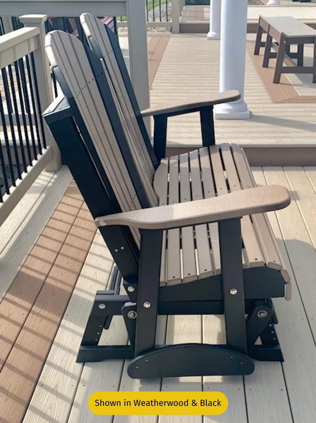 LuxCraft 4' Adirondack Glider - Available in 20 Colors