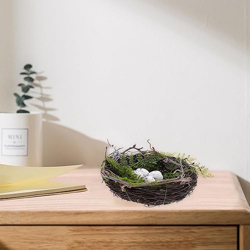 1 Set Easter Bird Nest Decor - Artificial Bird Nest Store Decor for Fake Eggs, Yard, Garden, Home, Wedding, Christmas, Party