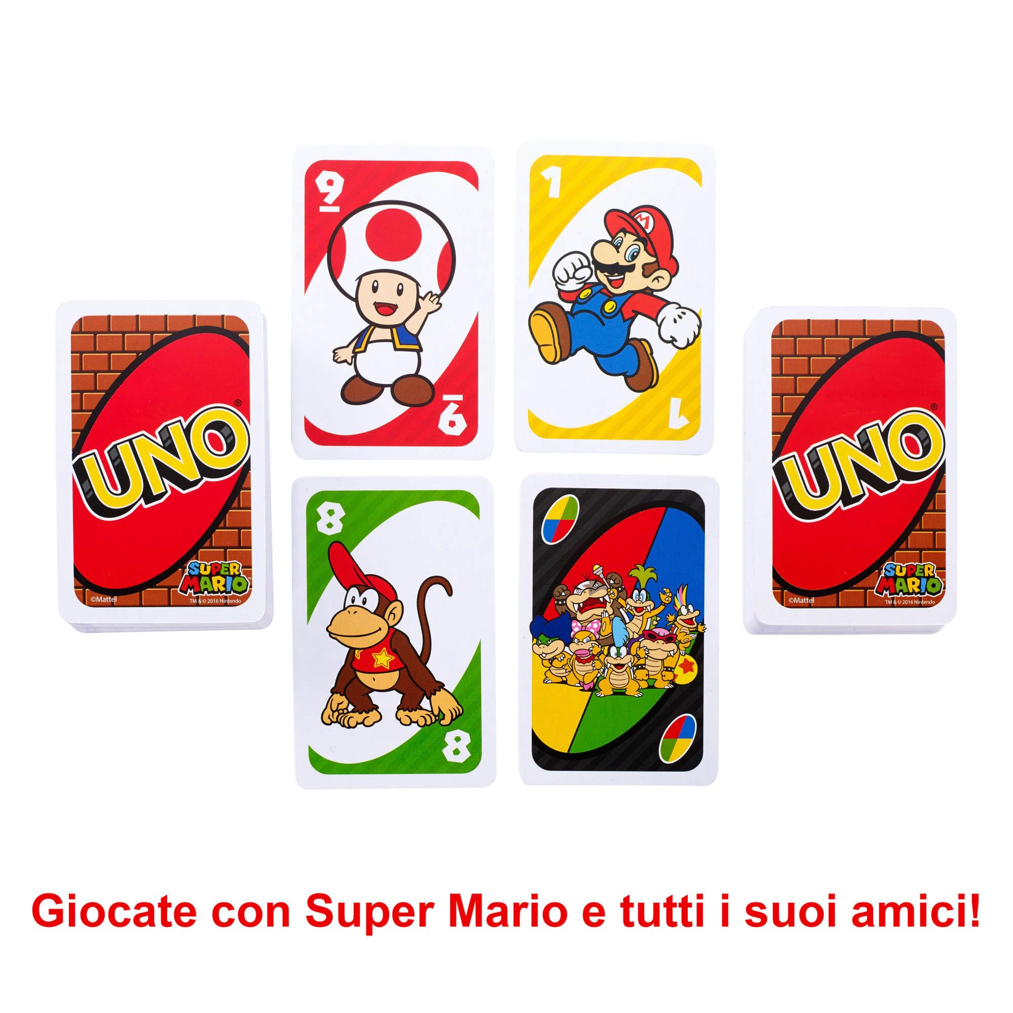 Mattel Games - UNO Versione Super Mario Bros, Gioco di Carte per Famiglie e Bambini 7+ Anni, DRD00