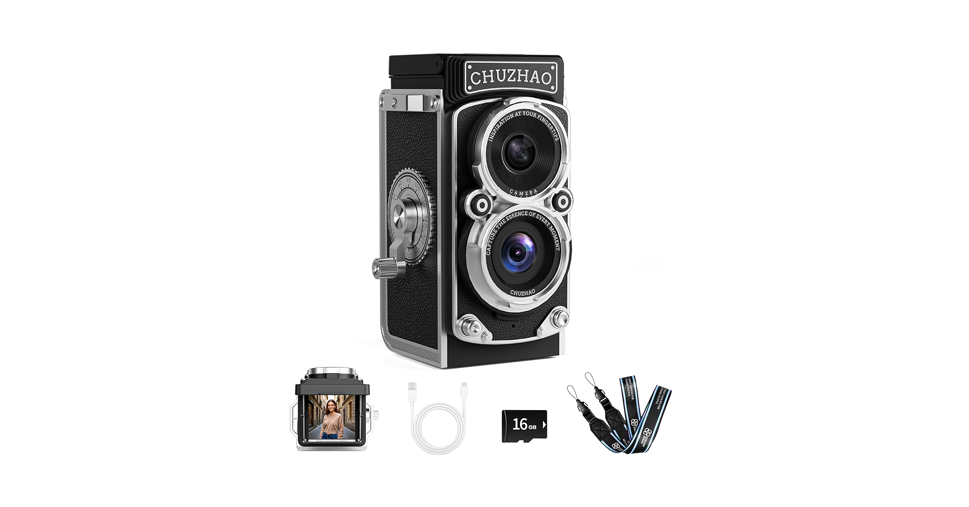 【新品未開封品】CHUZHAO Digital TLR 16GBカード付き12 Amazon.com: CHUZHAO Mini Retro Digital Camera - Vintage TLR