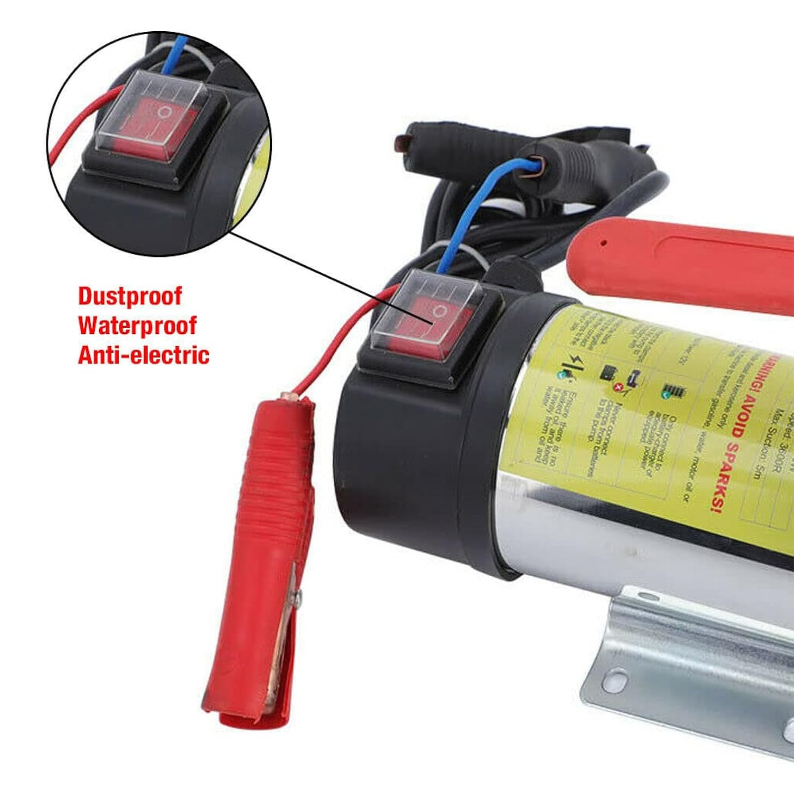 Youyijia Dieselpumpe Heizölpumpe 12V Ölabsaugpumpe Kraftstoffpumpe Ölpumpe selbstansaugend Umfüllpumpe Absaugpumpe Ölpumpe Öl Heizöl
