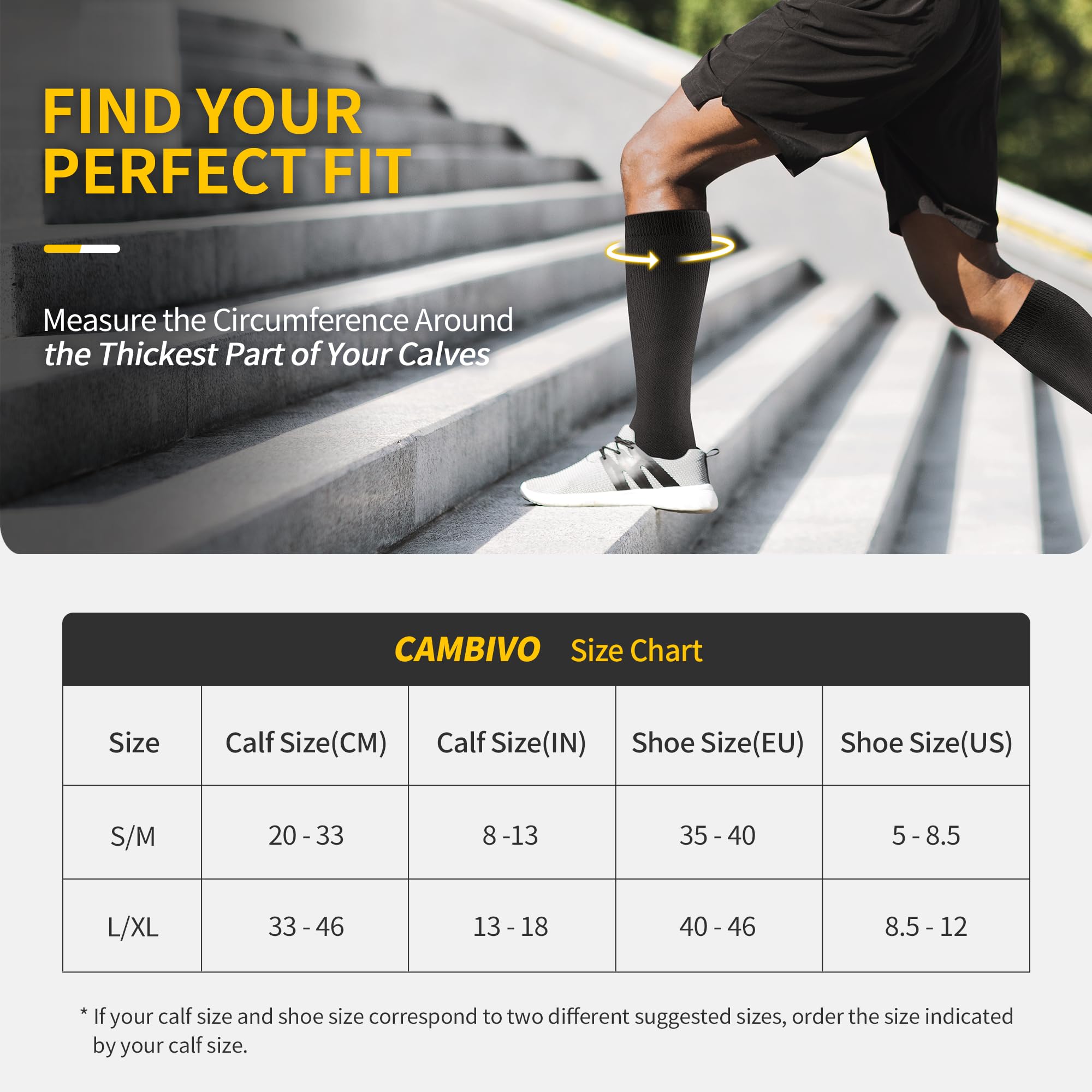 CAMBIVO Kompressionsstrümpfe Damen Herren 8 Paar, Stützstrümpfe, Kompressionssocken 8-15 mmHg, Compression Socks für Sport, Arbeit, Flug, Reise, Schwangerschaft, Erholung, Alltag