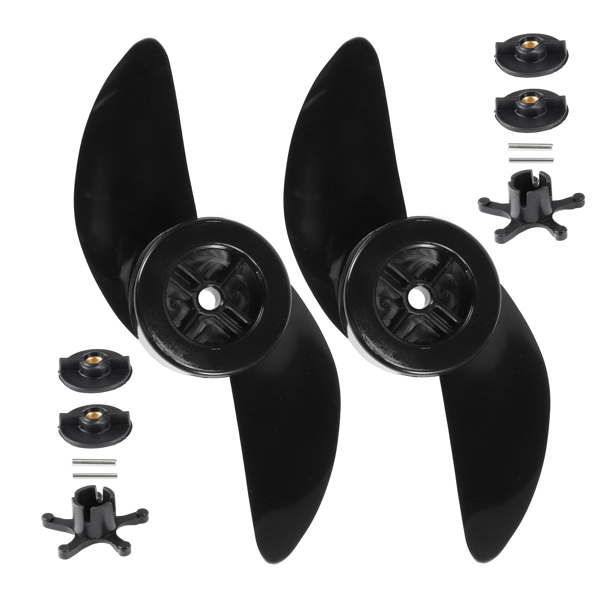 REPAIROCK 2x Trolling Motor Outboard Propeller Set for HAIBO ET44L/ET54L/D65L/T34, 2-Blade Electric Trolling Motor Boat Prop, Propeller for Marine, Fishing Boats, with Prop Nut Pin Wrench
