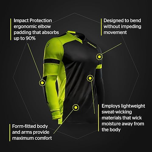 Miniatura 6 de Storelli ExoShield Gladiator Goalkeeper Jersey, High-Impact Protection, Sweat-Wicking, Breathable Athletic Shirt for Soccer