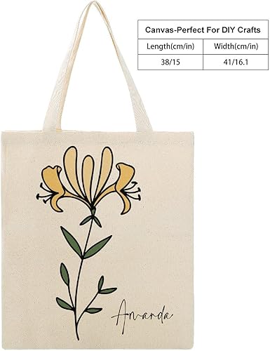 Miniatura 10 de Custom Birth Month Birth Flower Tote Bag