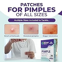 Vista 4 de Parches de espinillas para tratamiento de espinillas para cara, 36 parches invisibles para acné hidrocoloide con ácido salicílico, adhesivo