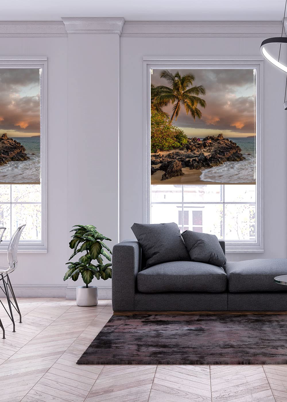 Lister Cartwright Colored Venice Photographic Blackout Roller Blind - (60 X 140 Cm) Printed Colourful Roller Blind Easy Fit Window Blind With Child Safety - Bedroom Bathroom Kitchen & Living Room