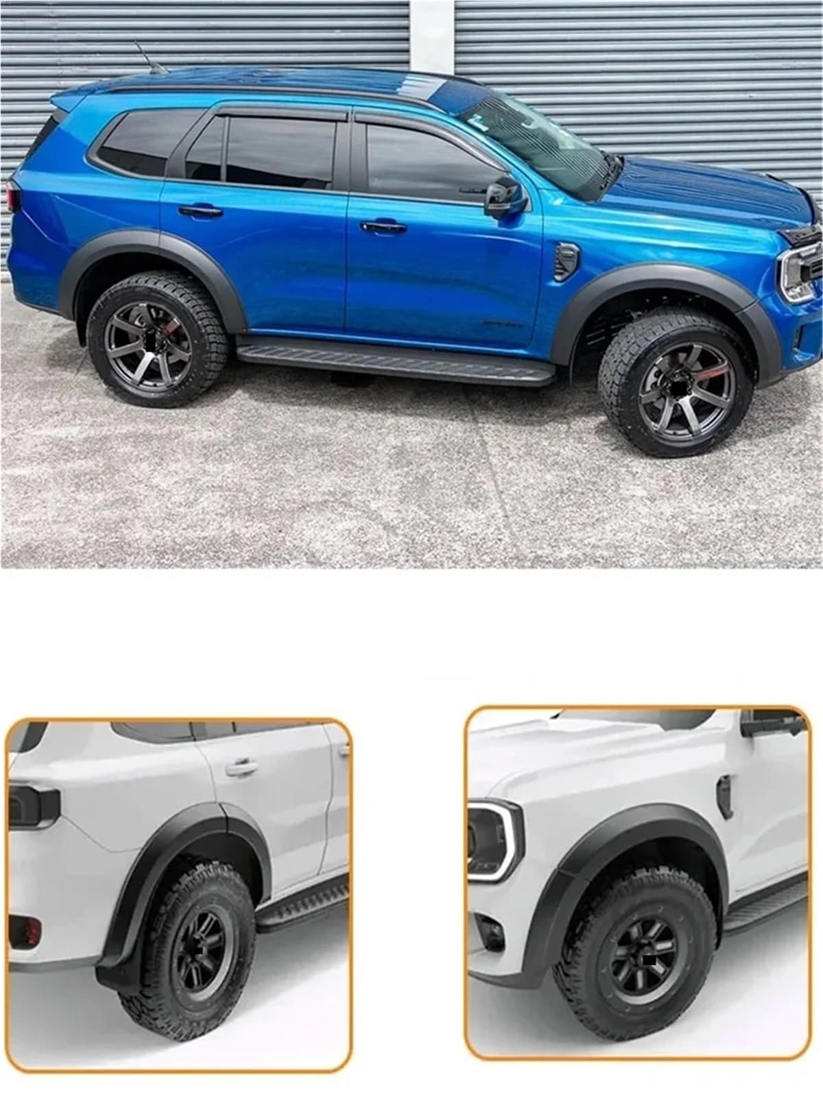Passage Roue Voiture Garde-Boue Et Élargisseurs d'ailes pour Ford pour Everest 2022 2023 2024 Titanium 4X4 SUV Sourcil Roue Extérieur