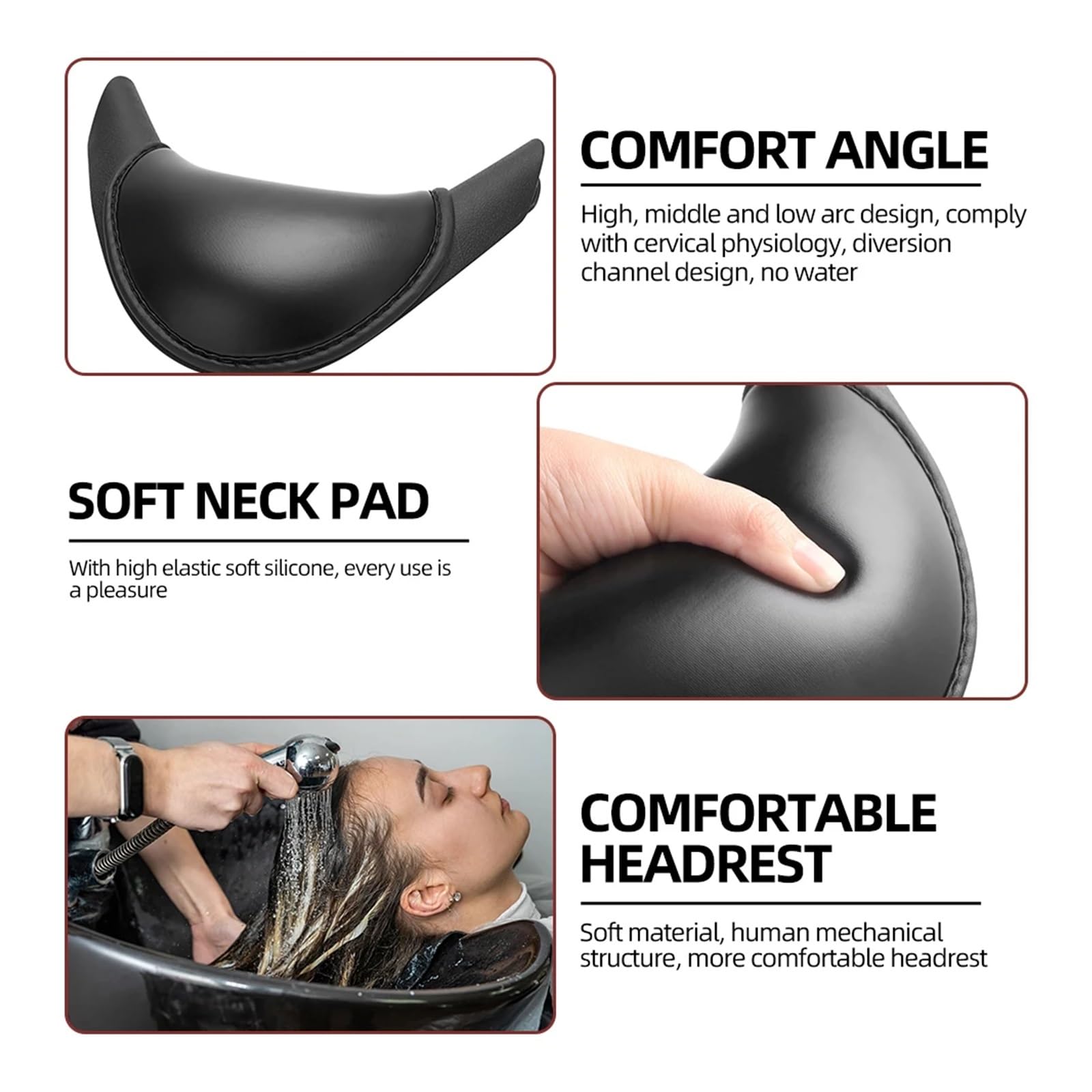 Almohada de Lavado para el Cabello Almohada for el Cuello for Lavado de Pelo y Piel, Cuenco for champú, Belleza del Cabello, cojín for Fregadero, Lavabo, Accesorios de salón