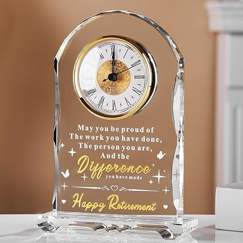 Miniatura 12 de Regalos de Agradecimiento para Mujeres y Hombres Reloj de Cristal, Regalo de Reloj de Agradecimiento para Compañeros de Trabajo Amigos Maestros,