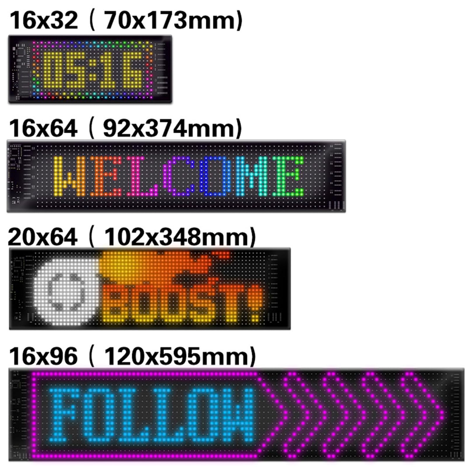 LED-Augen für LKW Und Auto, Bunte Augen, Teufelsaugen, Großes Programmierbares Flex-LED-Display für Autos, Dynamische Led, Intelligentes DIY-Auto, Dynamischer LED-Flex-Bildschirm für Jedes Auto