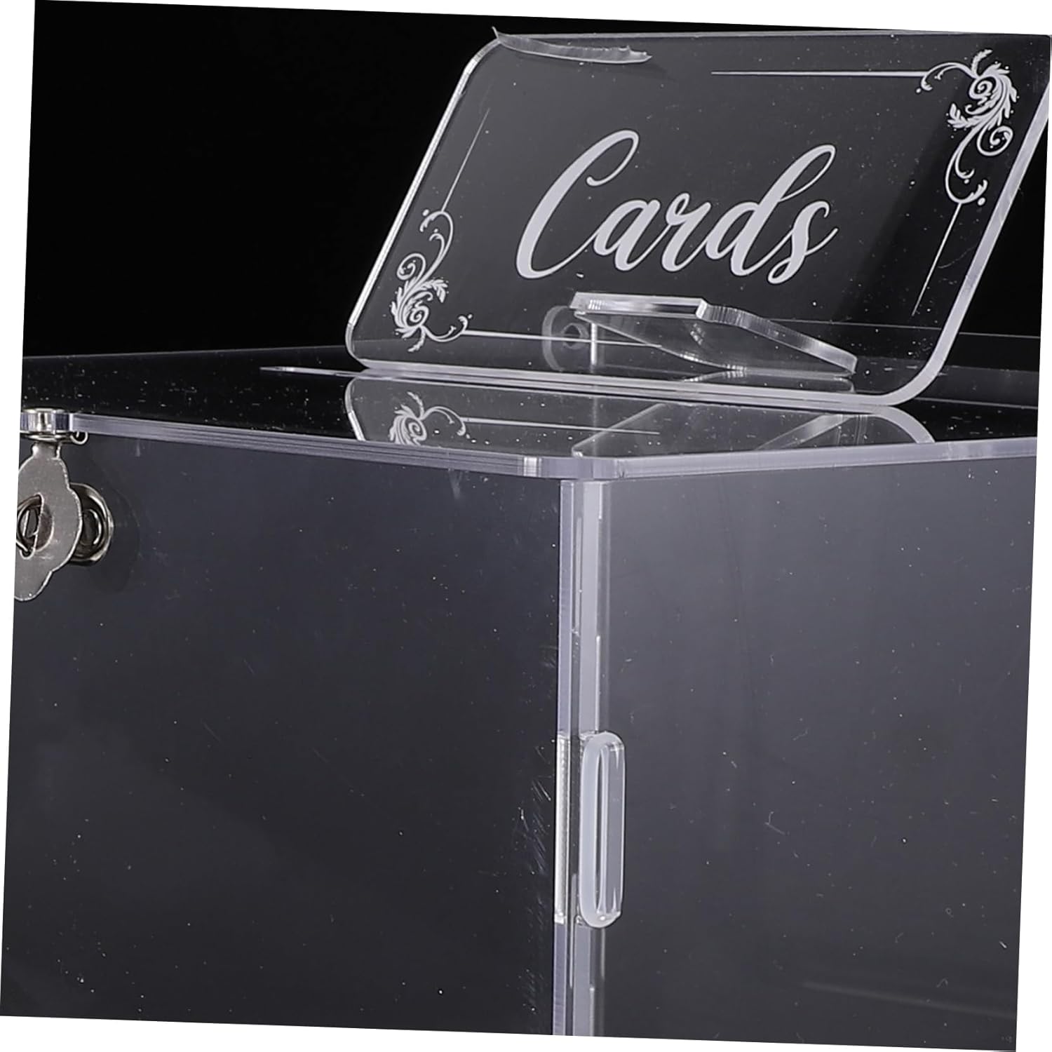 Acrylic Wedding Card Box Lock for Money and Envelope Storage Keepsake Box for Wedding Reception Birthday Parties and Special Events