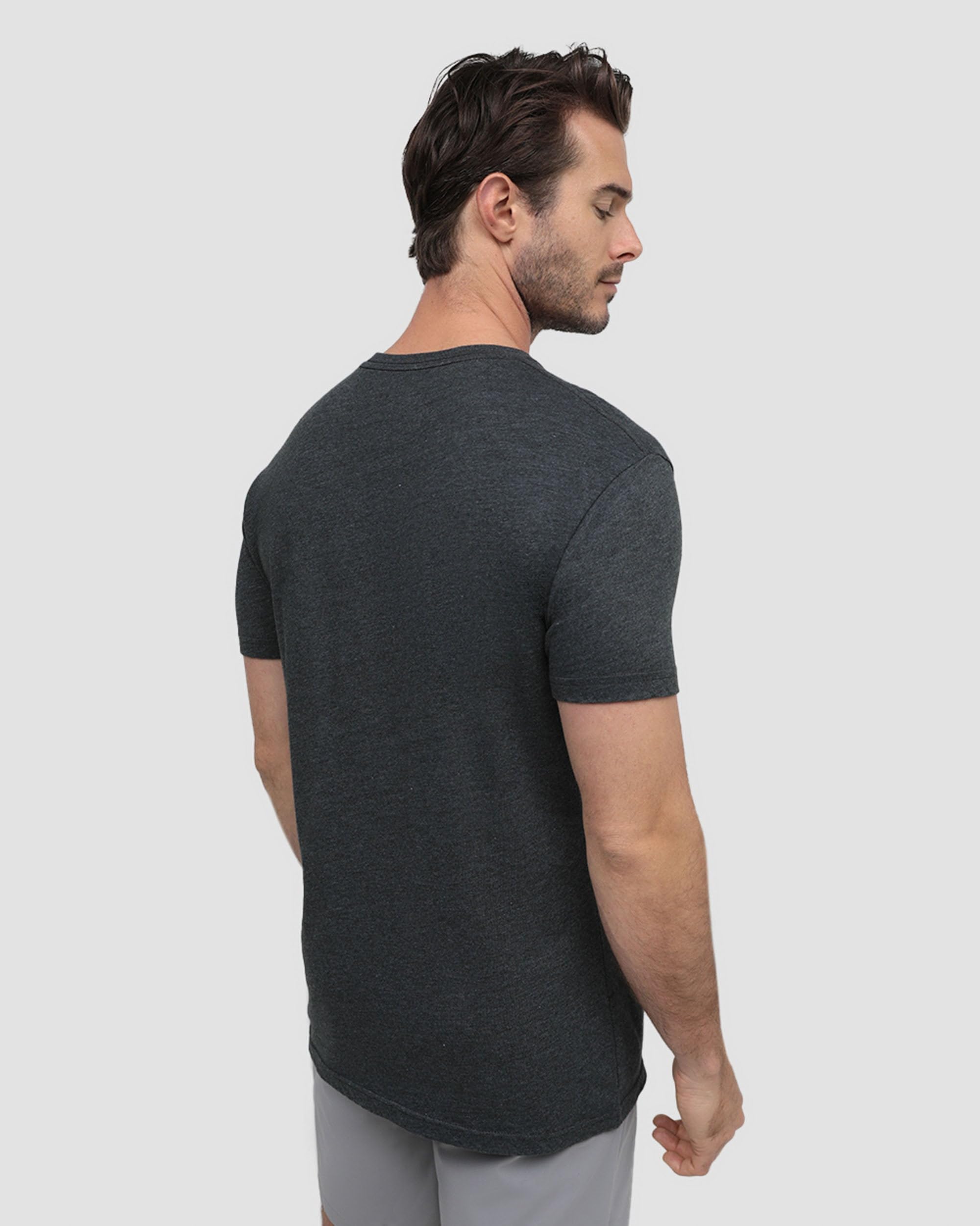 INTO THE AM Charcoal Pocket T Shirts for Men S - 4XL Soft Fitted Short Sleeve Mens Pocket Tee Shirts (Charcoal, X-Large)
