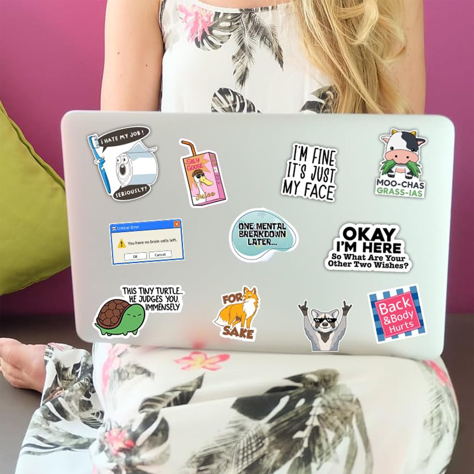 130 stuks grappige spreekstickers voor volwassenen citaat