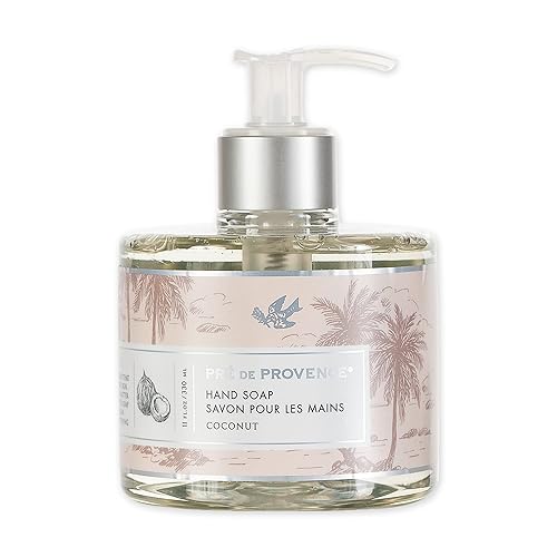 Pre de Provence Collection - Jabón líquido para manos, calma y suaviza mientras limpia, enriquecido con manteca de karité, vitamina E y glicerina,