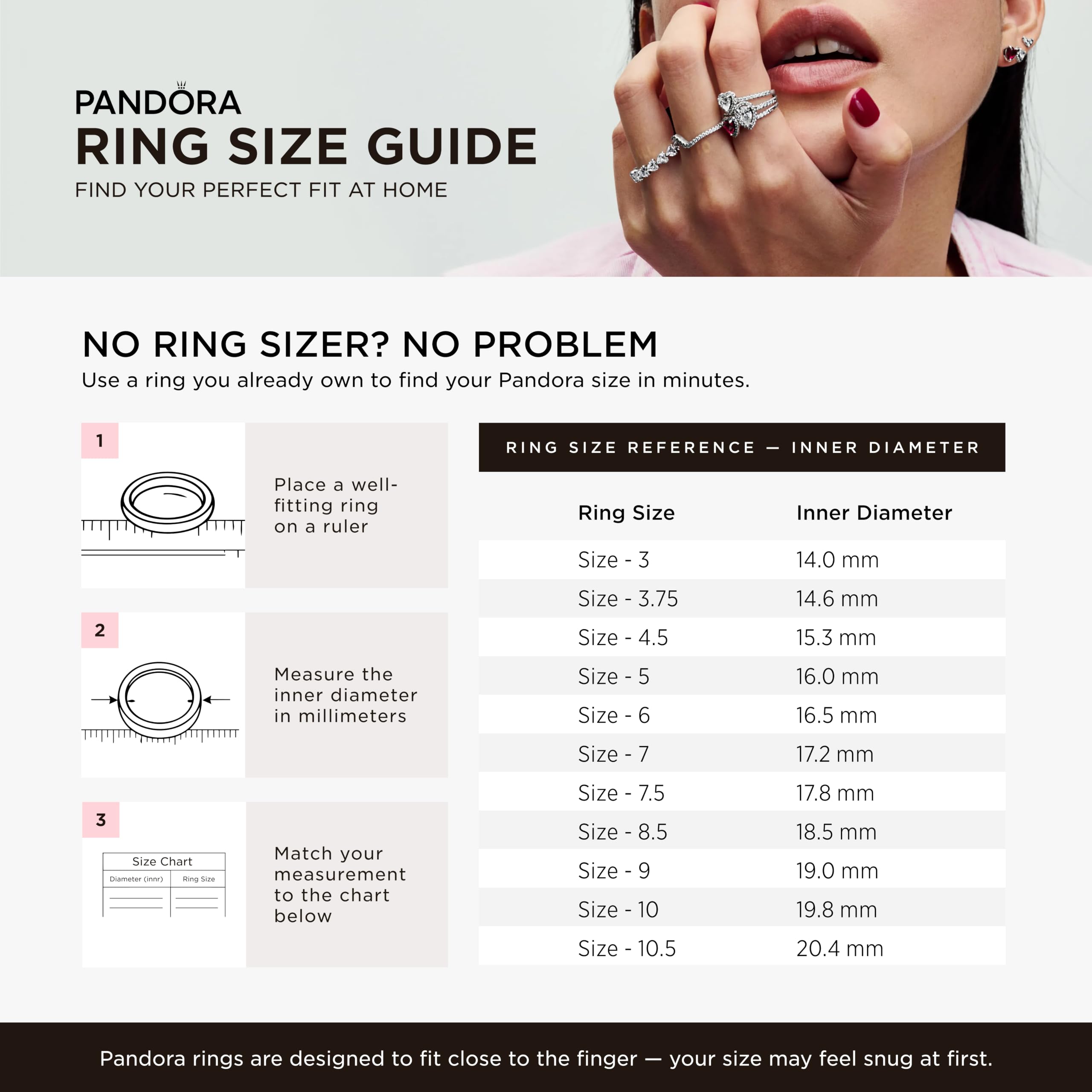 Pandora Essence Ringe, überkreuzt