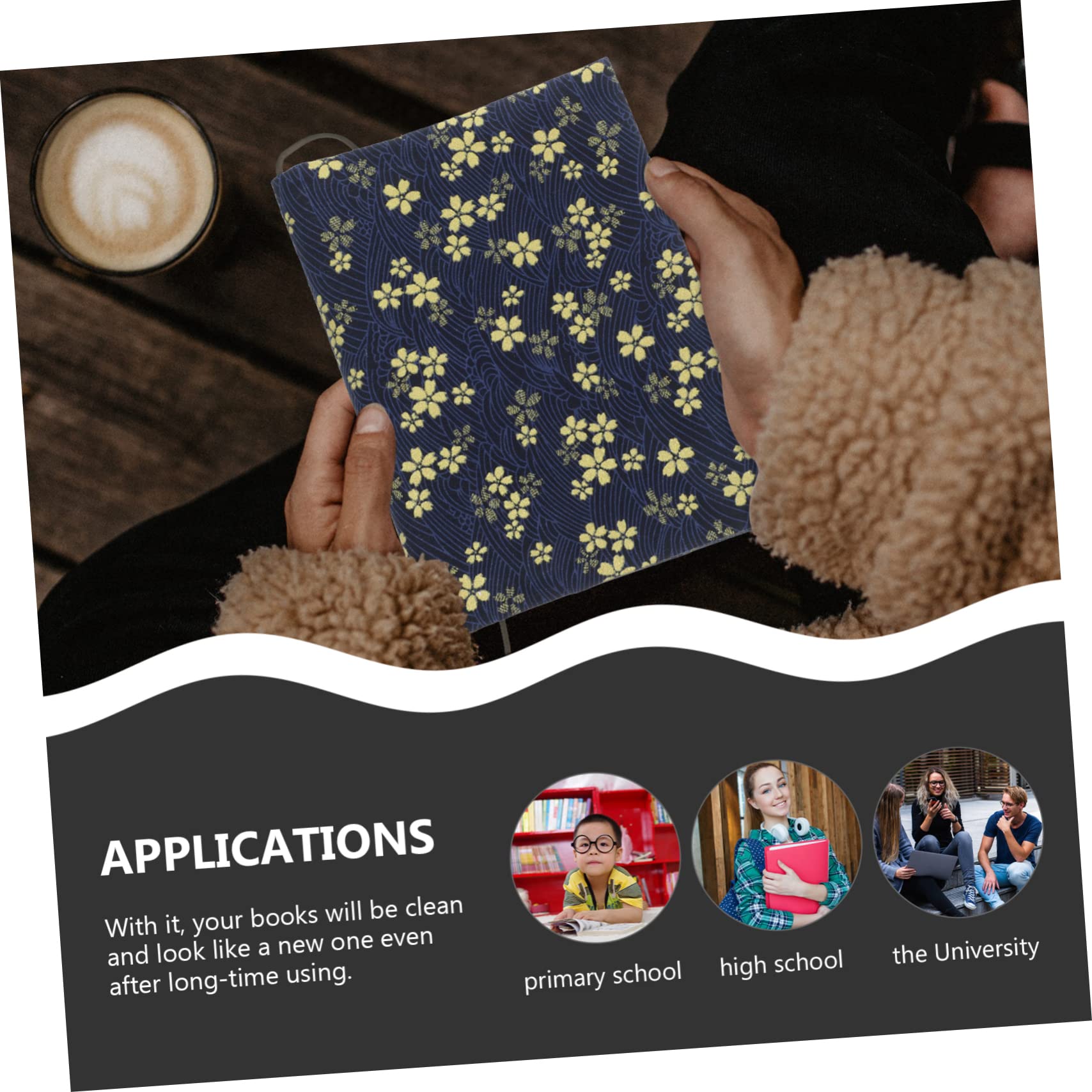 NUOBESTY Lot De 5 Protège-livres Décoratifs A5 Lavables Et Anti-rayures Pour Carnet De Notes Agenda Journal