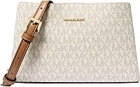 Michael Kors Ruthie Small Crossbody Bag - Signature Logo Print Canvas, Gold-Tone Hardware, Travel-Ready Hands-Free Style