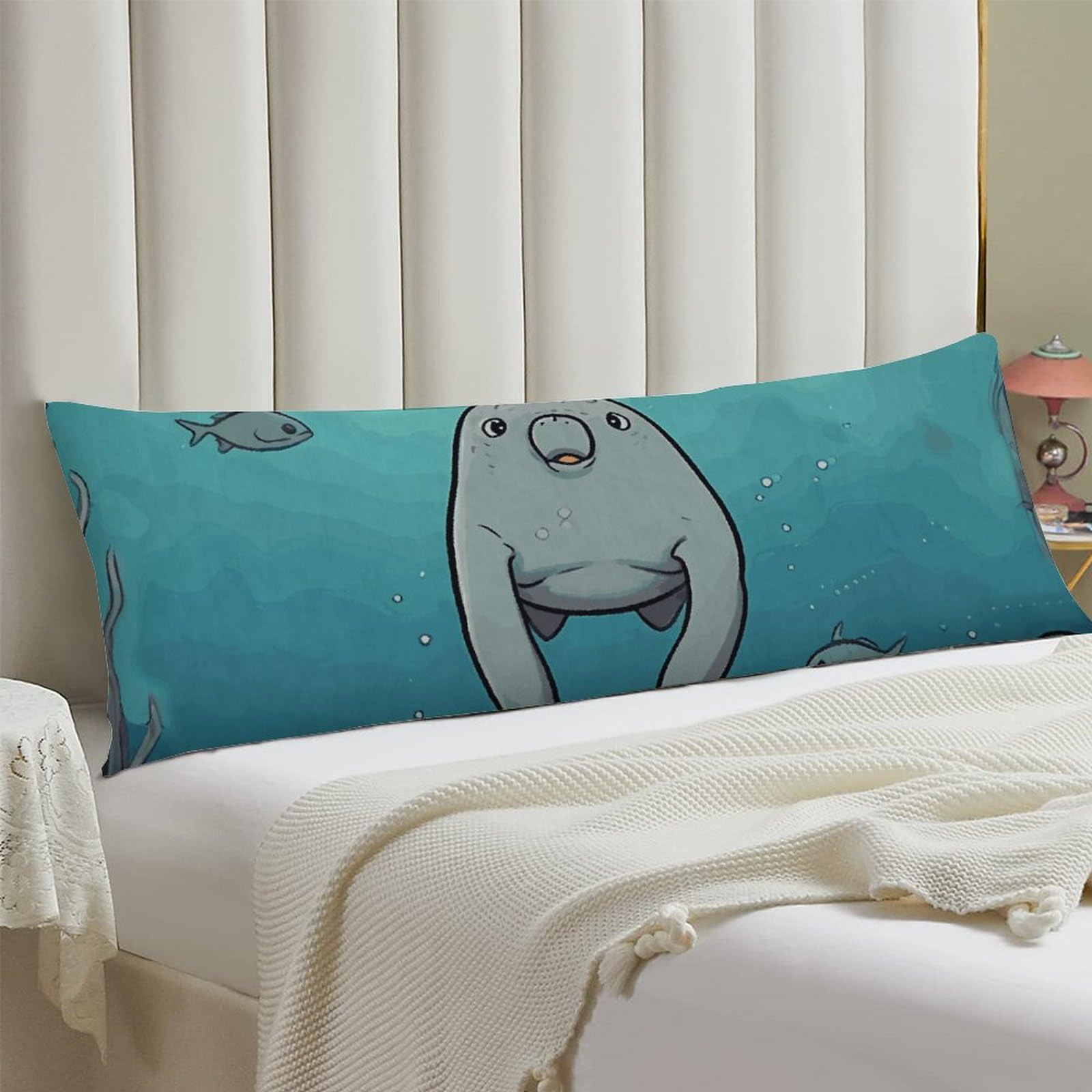Elegant Comfort Hearts Print Pillowcase – 1500 Thread Count Microfiber, Body Pillow Size