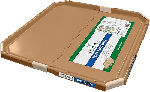 Vet's Best Soporte para almohadilla para perros, bandeja portátil para entrenamiento de mascotas y almohadillas para cachorros, protección contra
