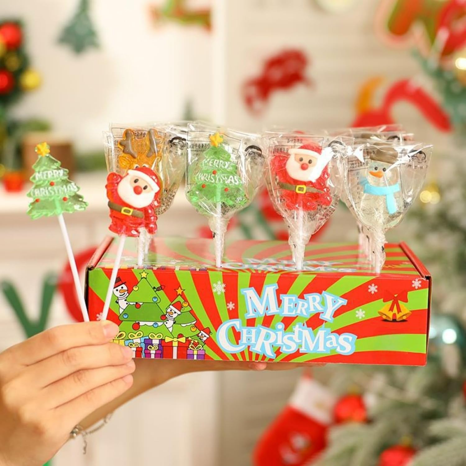 クリスマス お菓子 詰め合わせ (クリスマス 棒付きキャンディ 24本セット)