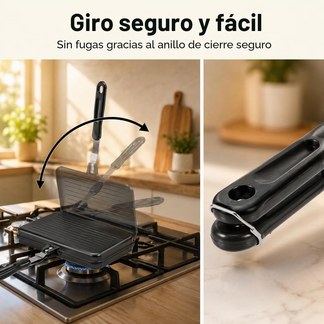 UPKOCH Sandwichera Prensa Sandwichera Barbacoa Desayuno Sartén de Aluminio de Doble Cara Sartén Antiadherente Utensilios de Cocina para Cocina de Gas