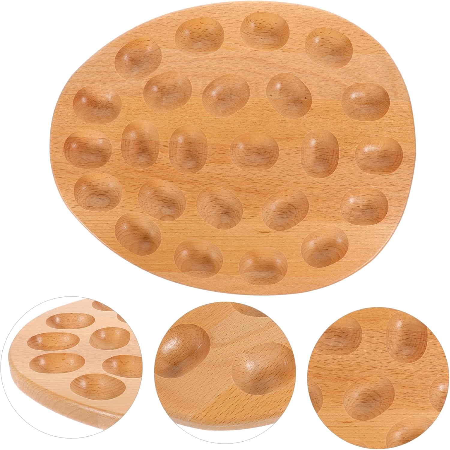 ABOOFAN Deviled Tray Container for Refrigerator Versatile Holder for Storage and Display for Families Christmas Parties and Special Occasions