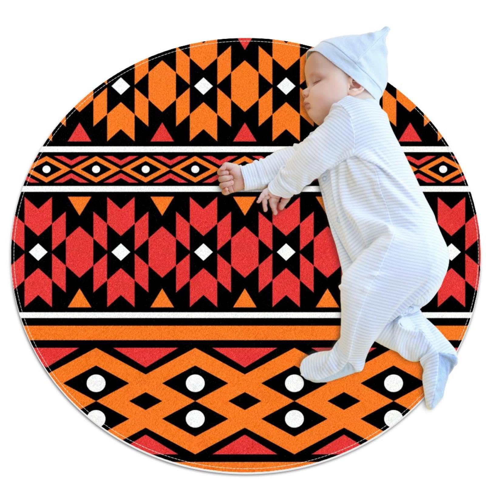 Tapis de salle de bain antidérapant et absorbant rond 1m pour sécuriser la douche