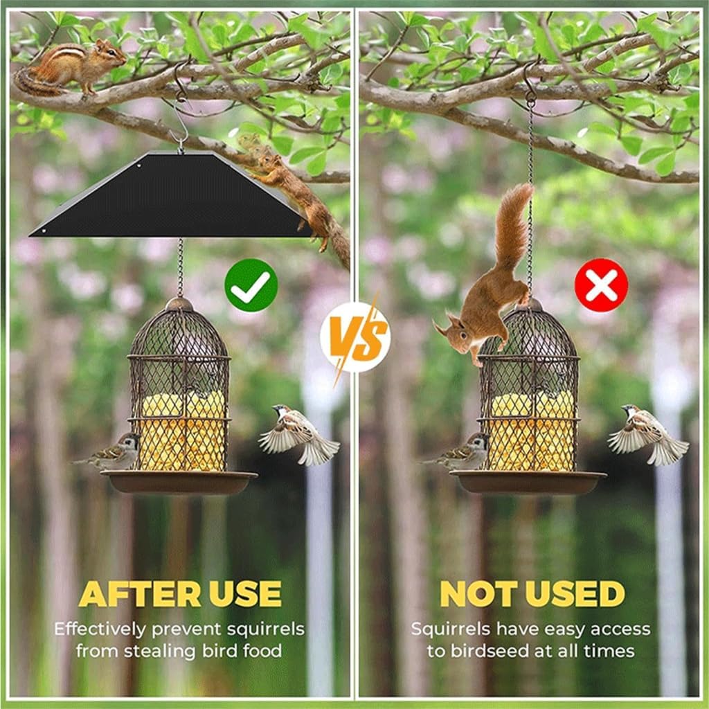 Bird Squirrels Baffle Round Wrap Squirrels Guard Bird Feeder Rain Proof Hanging Hummingbirds Rain Covering for Birds