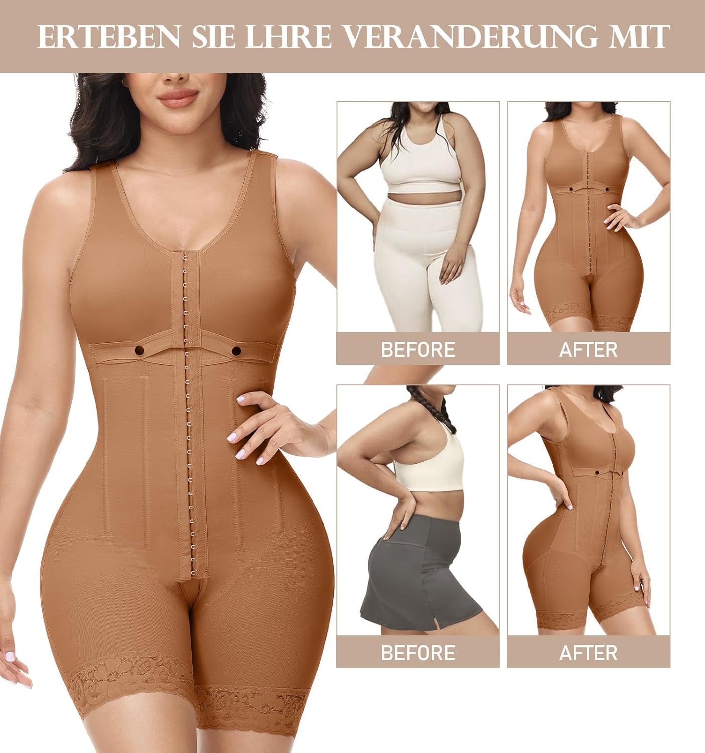 M MYODRESS Fajas Colombianas Moldeadoras Shapewear Tummy Control Post Surgery Compression Garment Postpartum Full Body Shaper - Image 5