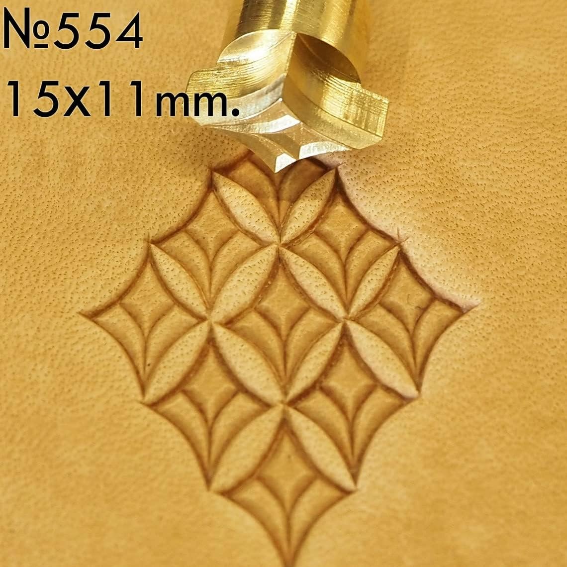 DandS ltd Leather Stamp Tool, Geometric, Professional Steel Craft Tool for Leatherworking, Embossing, Carving & Stamping Leather Projects, Belts, Wallets & DIY Projects Compatible with Mallet #554
