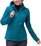 33,000ft Veste Softshell pour femme avec Hood Imperméable Windbreaker Windproof Rain Shell Jacket for Outdoor Hiking