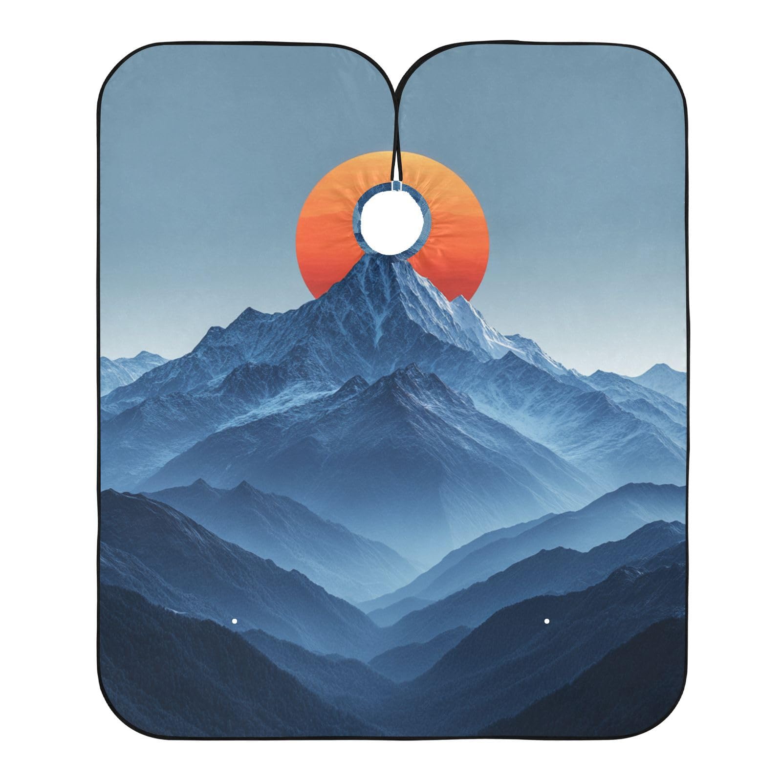 Hezely Mountain Sunset Hair Dye Cape, Barber Cape for Adults,Waterproof Salon Cape,Waterproof Hairdressing Styling Hair Cutting, 65